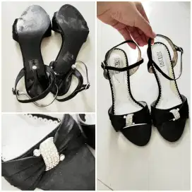 Sepatu heels wanita tali stiletto Stefania Baldo size 40, preloved