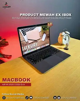 LAPTOP MACBOOK AIR M1 2020 SLIM APPLE M1 SSD 256GB RAM 8GB EX IBOX BU