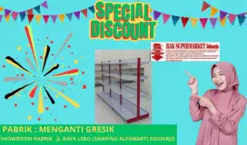 Rak minimarket Gondola dobel