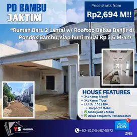 PONDOK BAMBU JAKTIM RUMAH CLASSIC MENAWAN 2 LT ON PROGRESS ZN5
