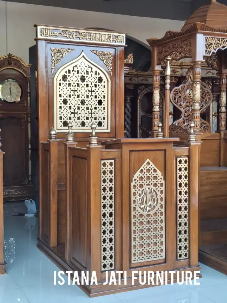 Mimbar masjid minimalis podium