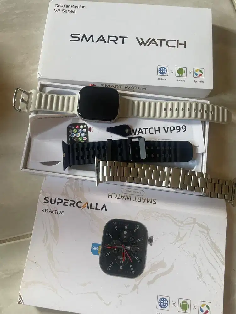 dijual jam tangan smarrwatch belum pernah dipakai