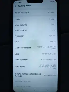 Dijual oppo f7 ram 4/64