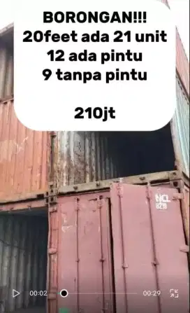 Borongan container 20ft