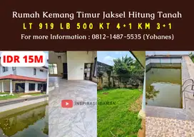 Jual Cepat Rumah 919mtr Kemang Timur Jaksel hitung tanah