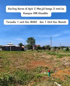 Dijual Cepat Kavling Strategis Berdampingan Kampus UIN Alaudddin Samat