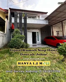 Dijual Rumah Siap Huni di Daerah Karya Medan Johor
