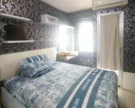 Studio Cozy 21m² Full Furnished, View Pool Strategis Green Bay Pluit