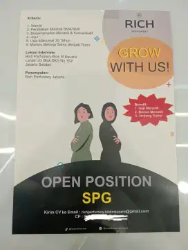 Lowongan kerja spg