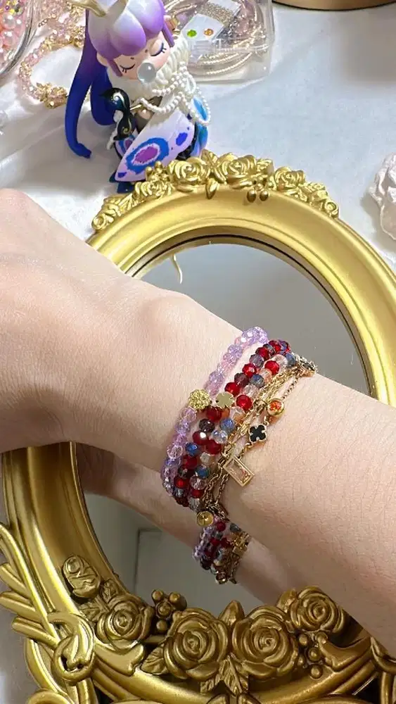 Gelang crystal mix color