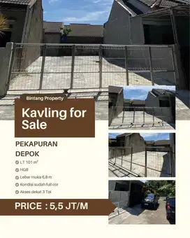 Tanah Kavling siap bangun di Pekapuran, Depok.