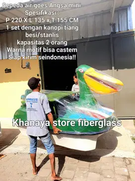 Mainan wisata perahu air bebek mini sepeda burung pelikan goes air