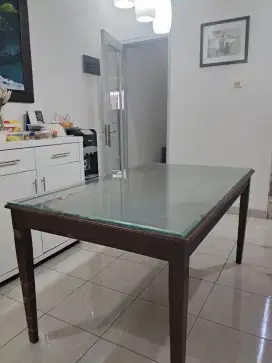 Dijual Set Meja Makan Kayu Jati Asli + 6 Kursi (Second, Kokoh)