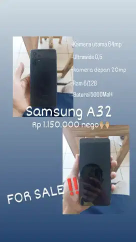 Samsung A32 6/128 bekas mulus