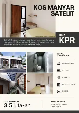 DIJUAL RUMAH KOST 2 LANTAI BARU