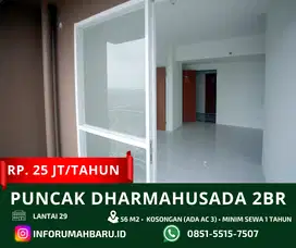 PUNCAK DHARMAHUSADA 2BR ‼️ Apartemen Nol Raya Merr dekat Unair C