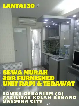 SEWA MURAH BANGET 2BR FURNISHED TOWER G APARTEMEN BASSURA CITY