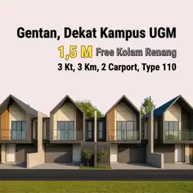 Dekat Pasar Colombo, Rumah Jogja dijual Include Private Pool