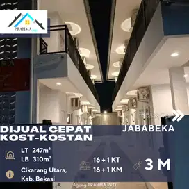 Dijual Rumah Kost 16 Kamar Full Isi di Kawasan Jababeka Bekasi