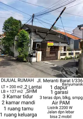 Rumah 2 Lantai Strategis di Banyumanik, SHM dan Siap Huni