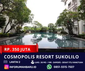 COSMOPOLIS RESORT Lantai 2‼️ Apartemen Studio Sukolilo dekat ITS