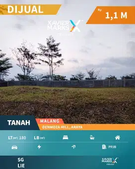 Tanah Kavling Siap Bangun Dijual Di Denmoza Hill, Araya, Malang