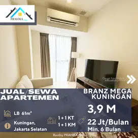 Dijual / Disewakan Apartemen Branz Mega Kuningan 1+1BR Full Furnish
