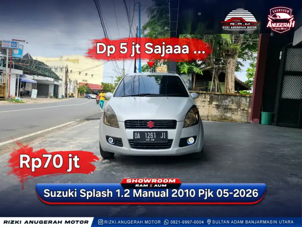 Dp 5 jt Suzuki Splash 1.2 MT 2010 Pjk 05-2026