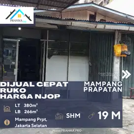 Dijual Ruko Harga NJOP Lokasi Sangat Strategis di Jl. Mampang Prapatan