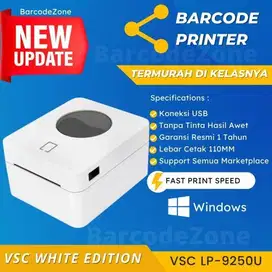 printer label thermal bluetooth VSC LP 9300UB USB cetak resi 100mm a6