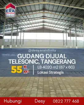 Dijual Gudang di Telesonic, Tangerang