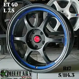 Advan RG1 R17 White & Gunmetal