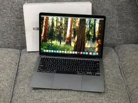 Macbook Air 13” 2020 Chip M1 GREY RAM 8-256 GB iBOX LikeNew Siap Pakai
