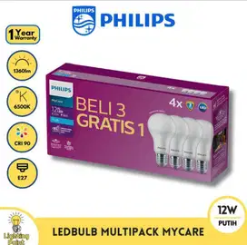 Lampu Philips Led 12 Watt Multipack Mycare Bulb