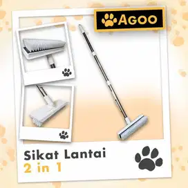 sikat lantai kamar mandi merk agoo warna putih