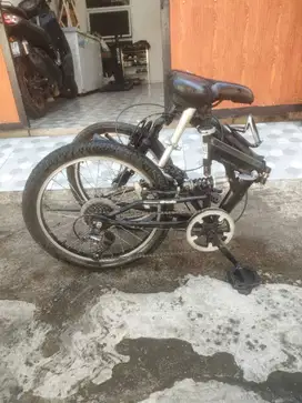 SEPEDA LIPAT Airwalk Expresso Suspension 7 speed - Hitam