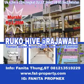 Dijual ruko hive Rajawali,Lippo Karawaci Central uk 4,5m x 12m,tingka