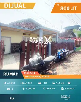 Rumah Murah Terawat di Mergan Sukun Malang Harga 800Jt