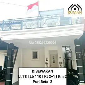 Disewa rumah siap huni puri beta 2 larangan utara deket halte busway