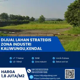 Dijual Lahan Sangat Strategis Industri Lokasi Kaliwungu,Kendal 7 Ha