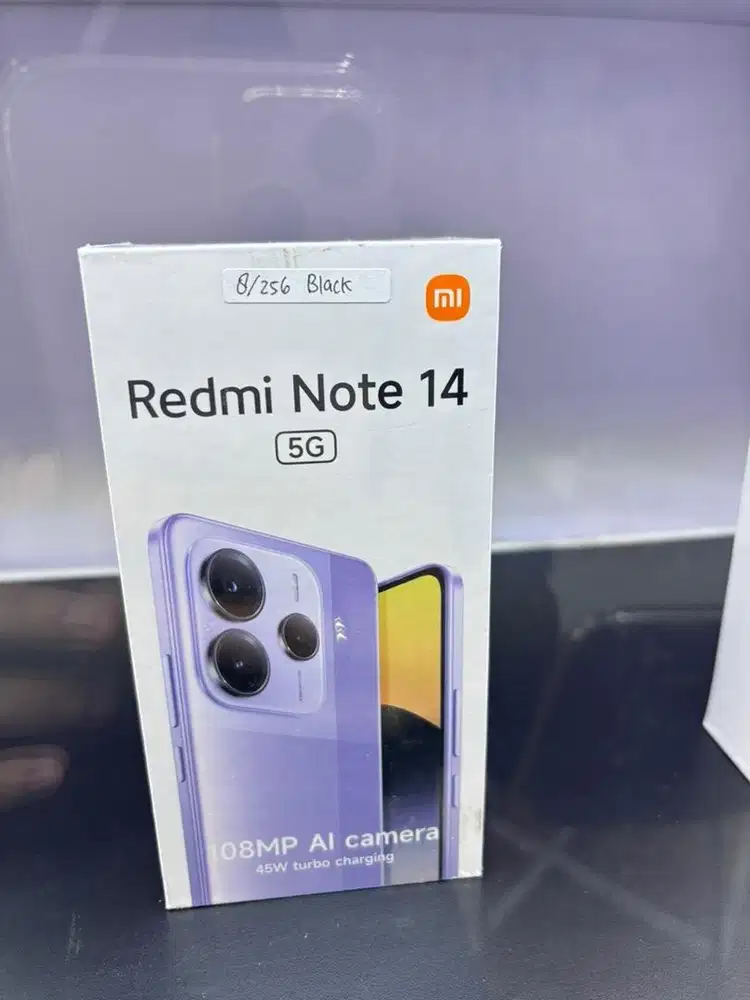 Redmi note 14 5g Ram 8+8/256gb hitam baru garansi resmi nasional