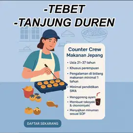 DICARI CREW MASAK TAKOYAKI, MASAKAN JEPANG
