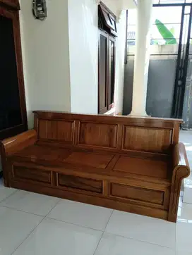 KURSI PANJANG KAYU JATI MURNI