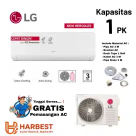 FREE PASANG! LG H09TN4 AC SPLIT 1 PK 0.5 PK HERCULES STANDARD R32