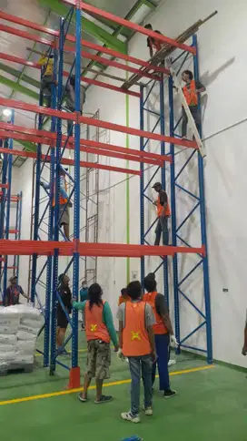 Rak Gudang Heavy Duty Pallet 1000-2000 Kg per level Tinggi 3-11 meter