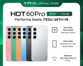 Infinix Hot Pro 60 Black 8gb/128gb baru resmi