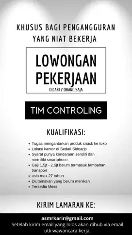Buat Yang Nganggur dan ditolak kerja dimana-mana