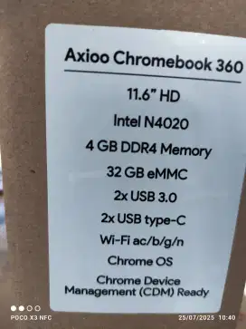 Laptop notebook Chromebook Mulus jarang pakai..cocok buat belajar anak