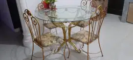 1 SET MEJA MAKAN KACA