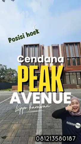Disewakan ruko hoek depan cluster cendana peak lippo karawaci